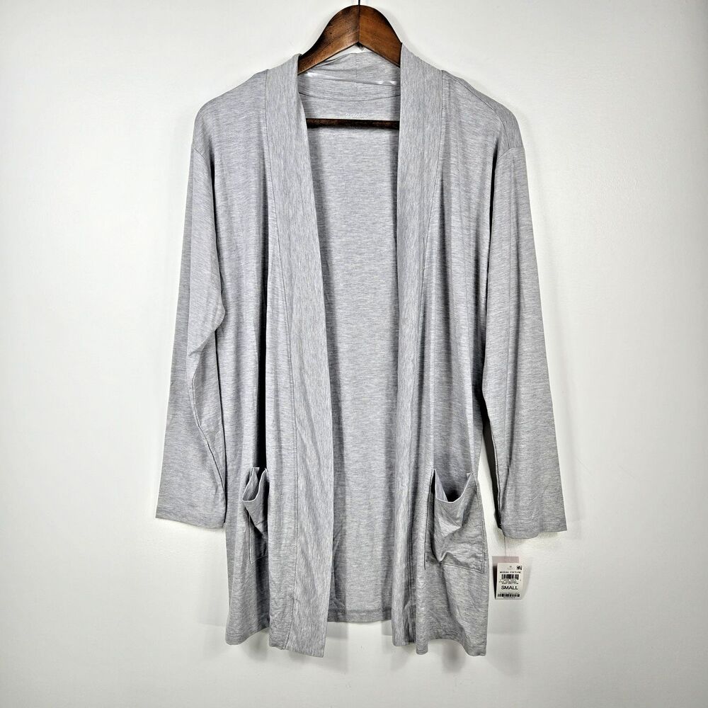 State of Day Intimates Women's Size M Gray Open Front‎ Lounge Cardigan NWT